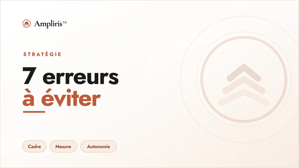 Les 7 erreurs des dirigeants qui se lancent dans l'IA