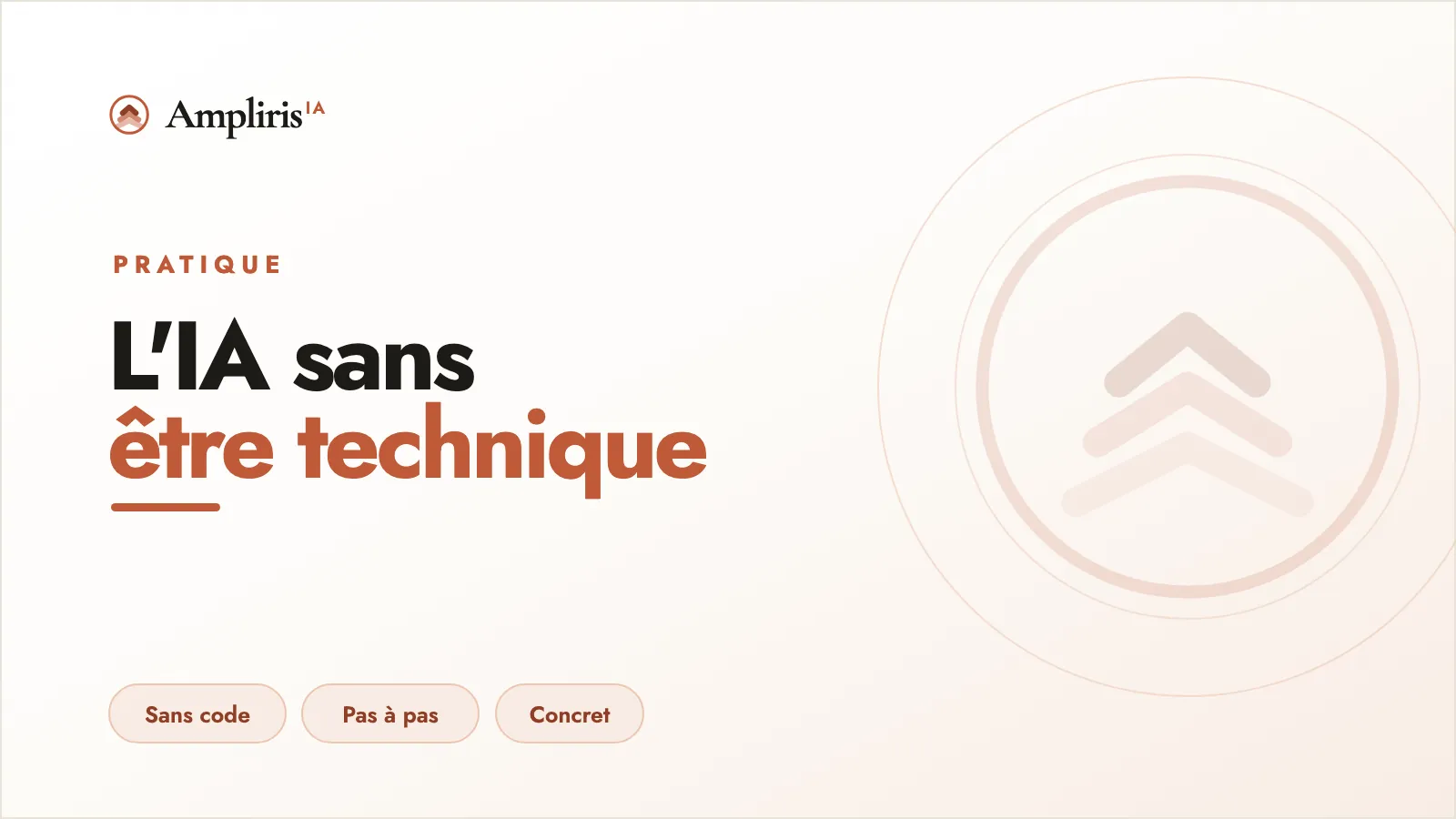 Un dirigeant non technique qui utilise l'IA au quotidien, aux couleurs d'Ampliris IA