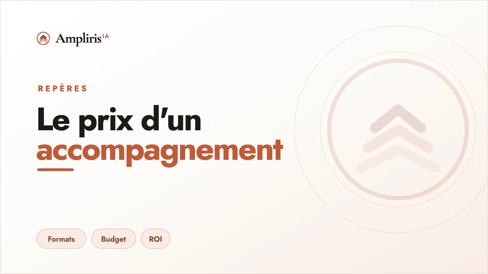 Repères de prix d'un accompagnement IA pour dirigeant : des formats qui montent en gamme aux couleurs d'Ampliris IA