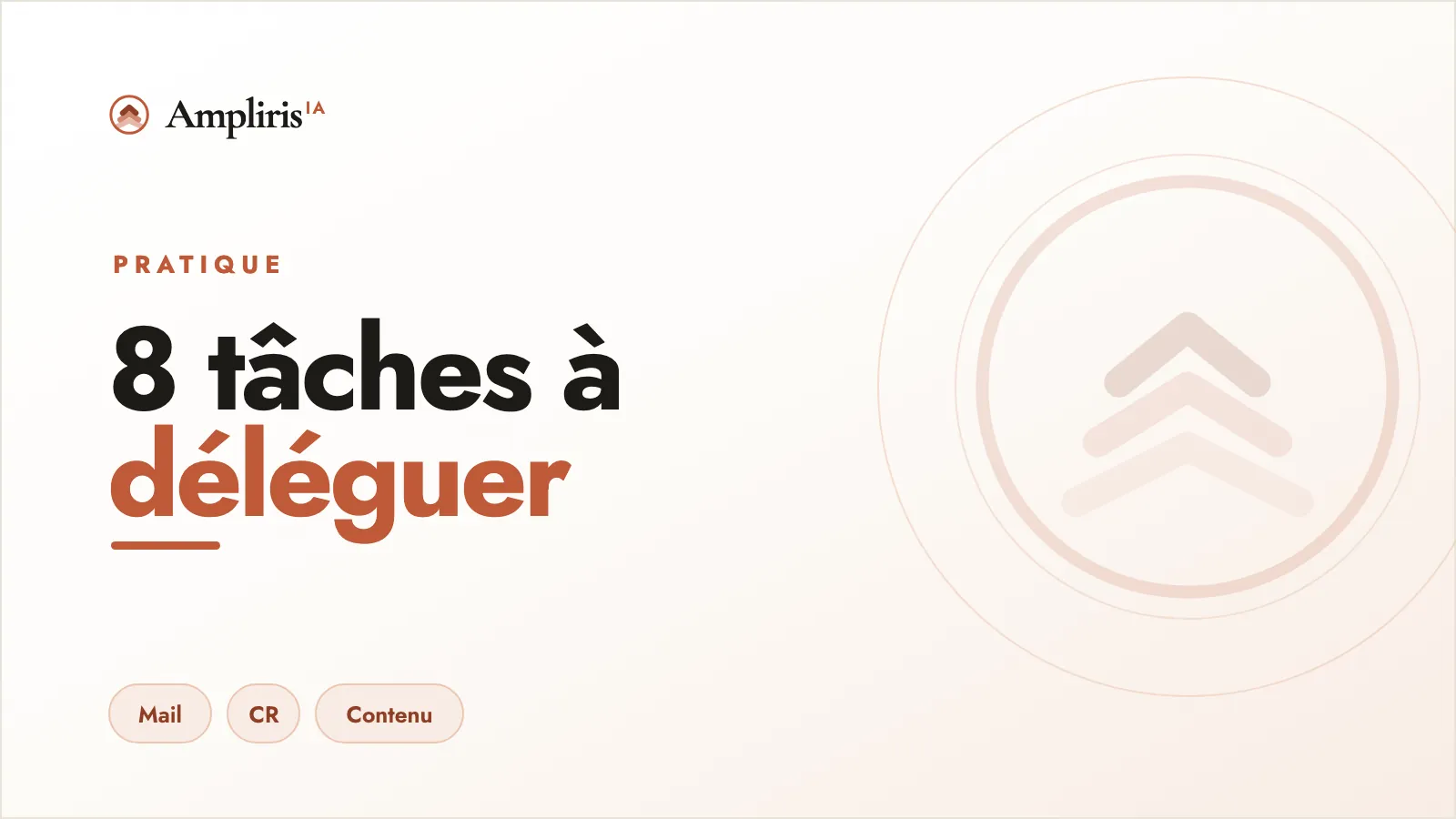Les 8 tâches d'un dirigeant à déléguer à l'IA en premier, classées par effet de levier